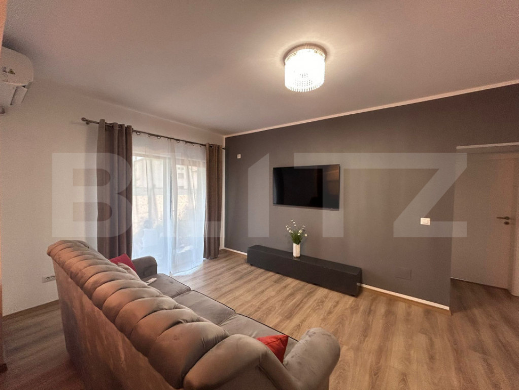 Apartament cu 2 camere, 30mp curte, incalzire in pardoseala,