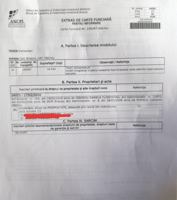 Teren extravilan - Halchiu