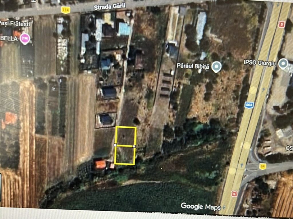 Teren 500 mp pentru casa Fratesti - Giurgiu