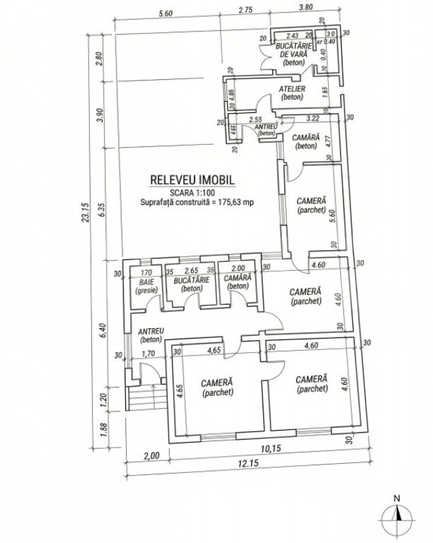 Casă 175 mp de renovat, teren 669 mp, toate utilitățile,