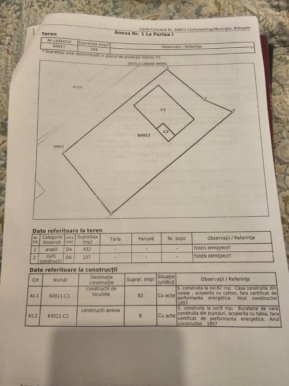 Teren intravilan de vanzare, 535 mp, Botosani