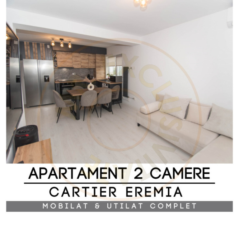APARTAMENT 2 CAMERE - EREMIA - MOBILAT SI UTILAT -