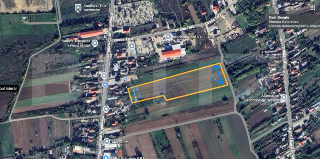 ???? Teren intravilan 19.650 mp, 65 ml deschidere – 3 acce