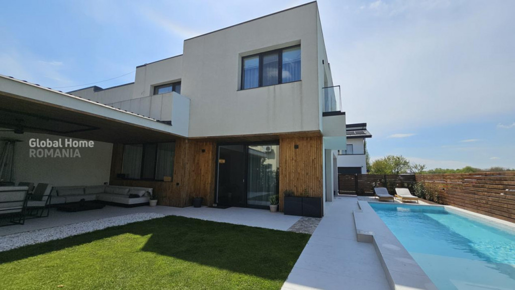 Vilă modernă 4 camere | 190MP | Teren 330MP | Piscină pri