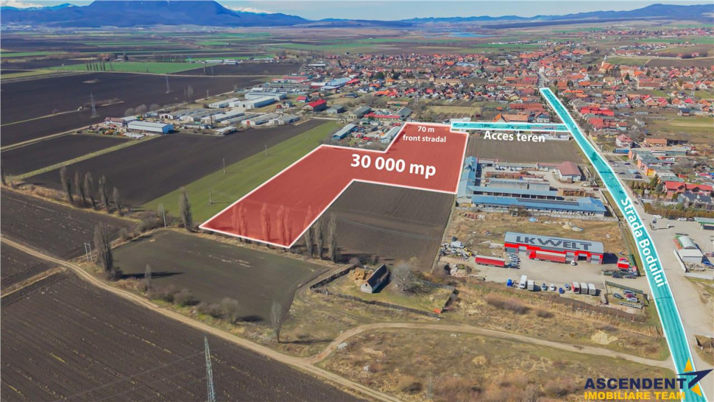 FILM! 30.000mp teren intravilan, Central, Halchiu, Brasov