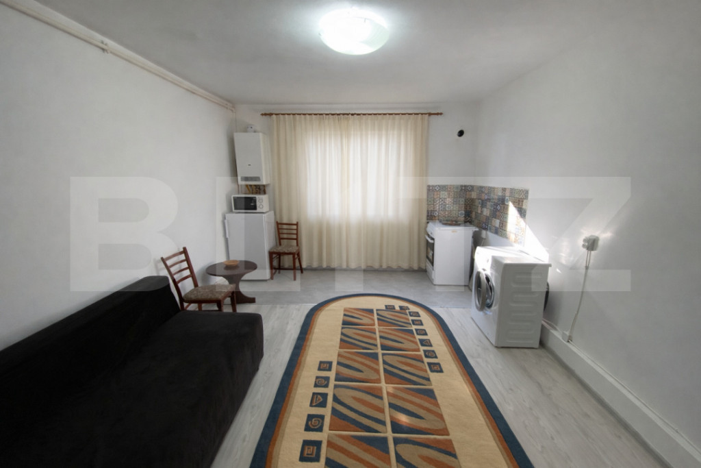 Garsoniera 21 mp, etaj intermediar, centrala proprie, Dambul