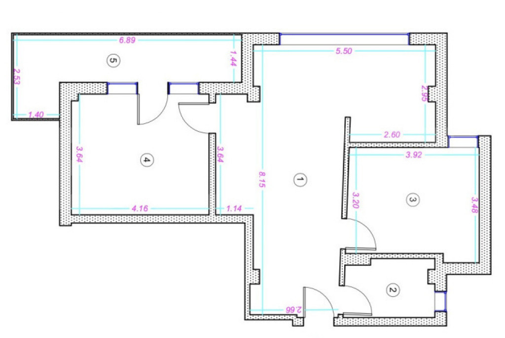 Apartament 3 camere, 65mp, finisat, zona Donath