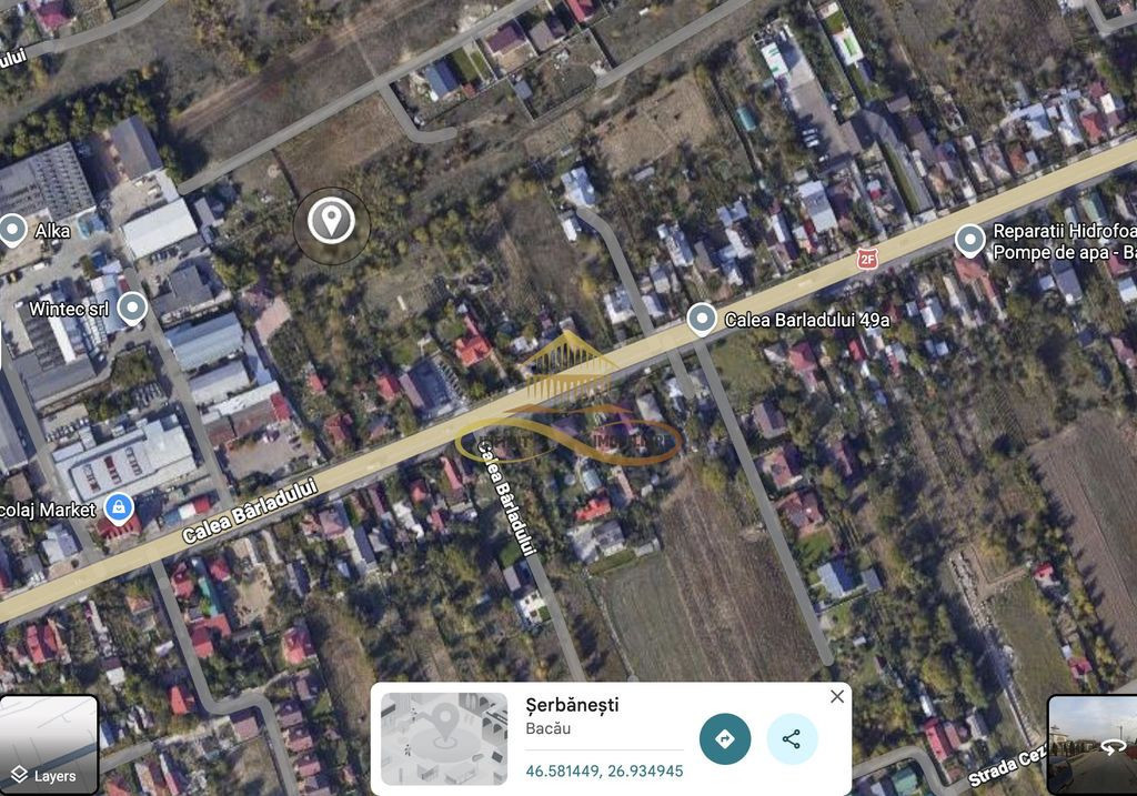 Teren 12.586mp - DN15 - Bacau - Buhusi - deschidere 162ml -