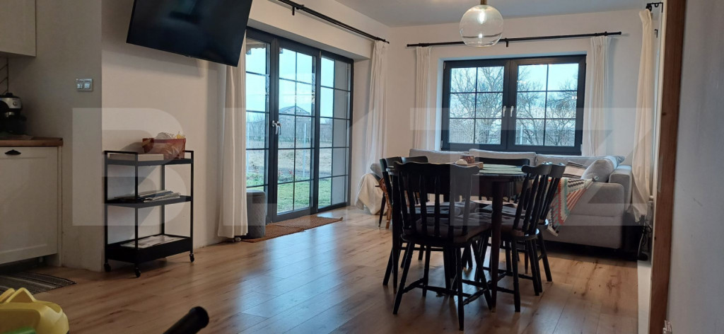 Casă individuală, complet mobilată, teren generos 1050 mp