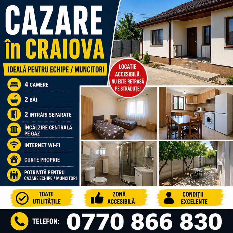 Casa spatioasa la pret de apartament, 76 mp, curte, zona Cen