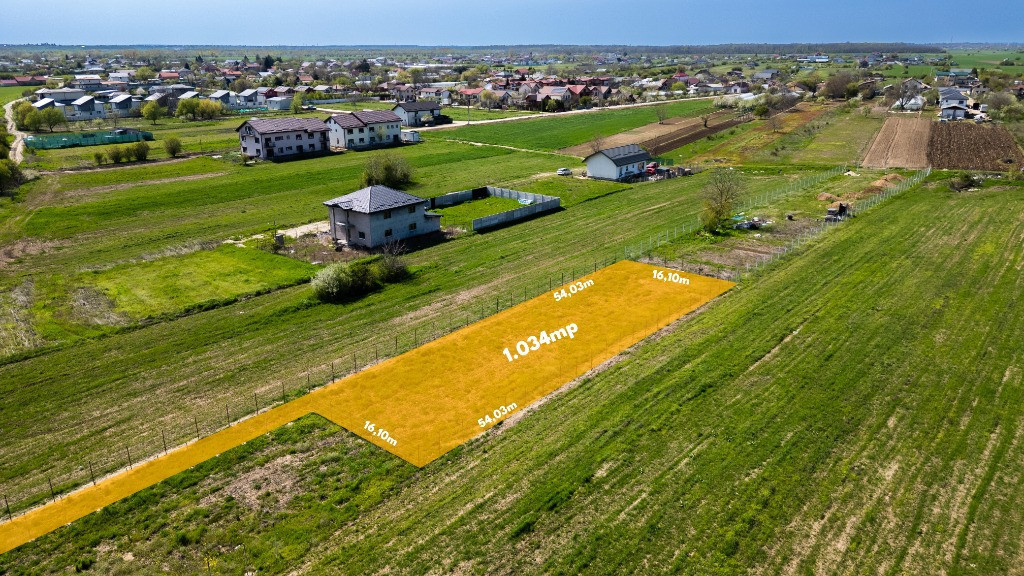 Teren 1034mp Dumitrana, Măgurele, Ilfov, la doar 17 km de București