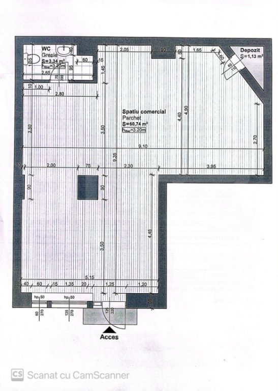 Spatiu comercial de inchiriat, 65 mp, zona Lama