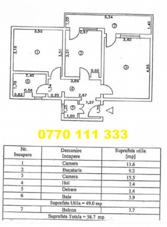Apartament 2 camere decomandat, zona Progresu.