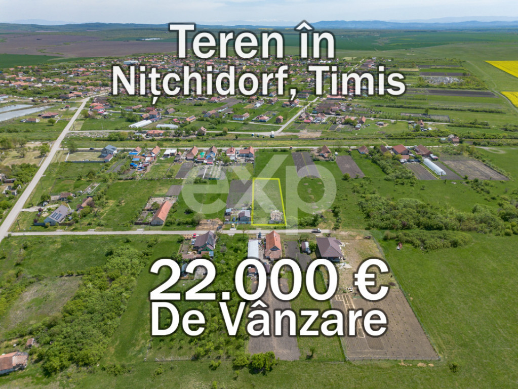 Teren de vânzare în Nițchidorf – Suprafață 1.439 mp