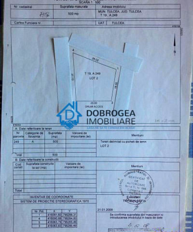 ZONA 9 MAI -TEREN INTRAVILAN, 500 MP