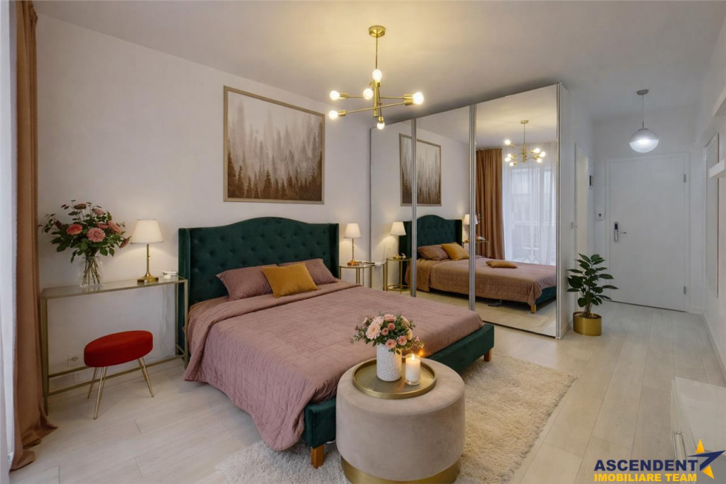 Eleganta garsoniera, decomandata, mobilata, terasa, boxa, pa