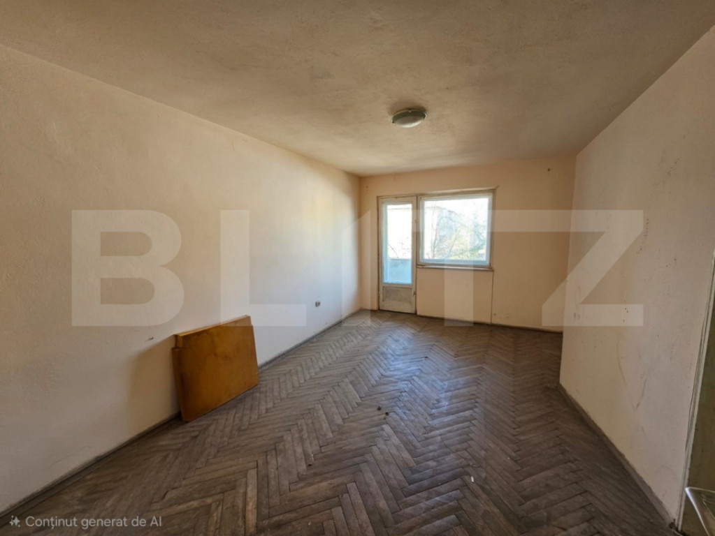 Apartament 2 camere, 52 mp, decomandat, etaj 2 – necesită