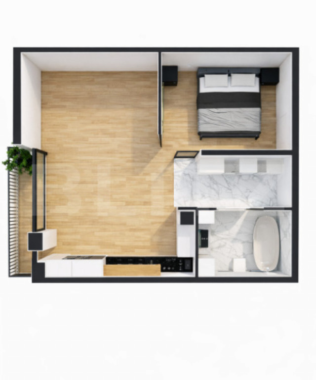 Apartament 42 mp, et 2, încălzire pardoseala, lift, parcar