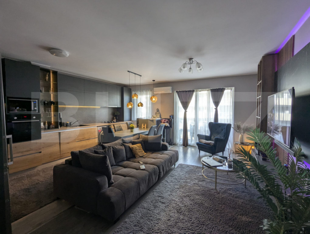 Apartament 2 camere ultrafinisat, 55 mp balcon 16 mp, Grand