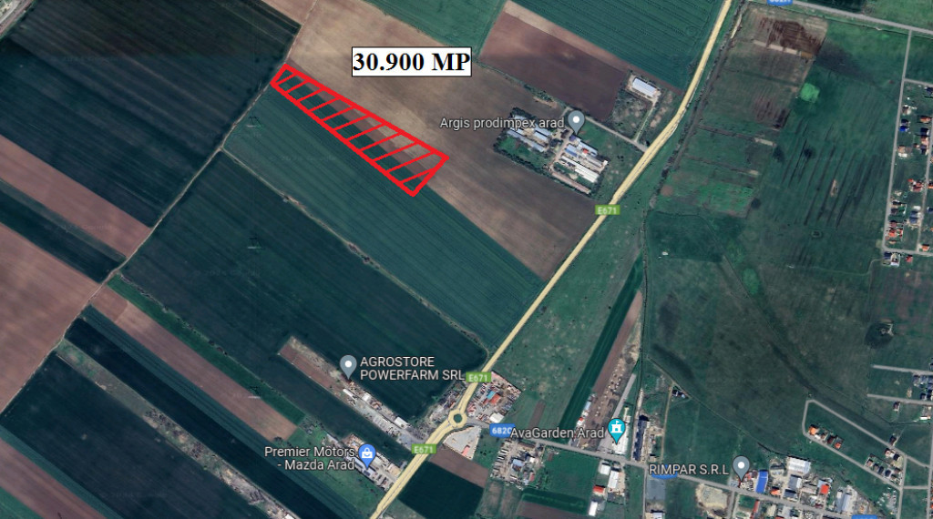 Teren extravilan arabil 30900 mp in Arad - ID : RH-40203-property