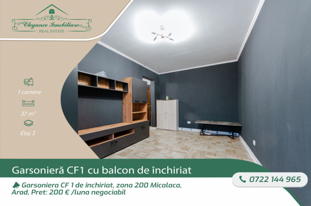 Garsoniera modernă în zona UTA