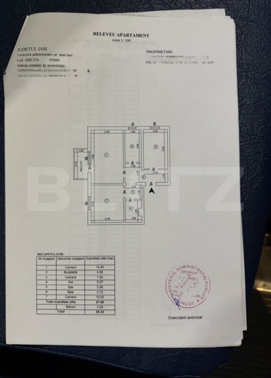 Apartament 3 camere, zona Pacurari