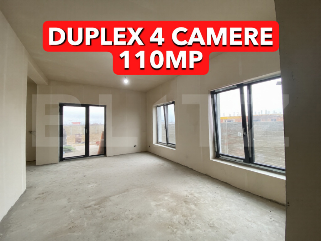 Duplex modern P+1E, 110 mp utili, 5 camere, teren 364 mp, M