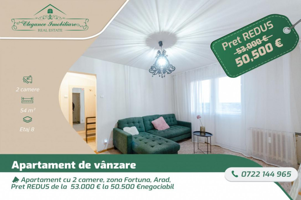 Apartament 2 camere cu centrala, zona Ultracentrala, Arad