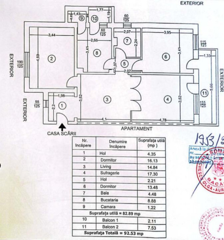 Apartament 4 camere în zonă centrală, pe Strada Armoniei