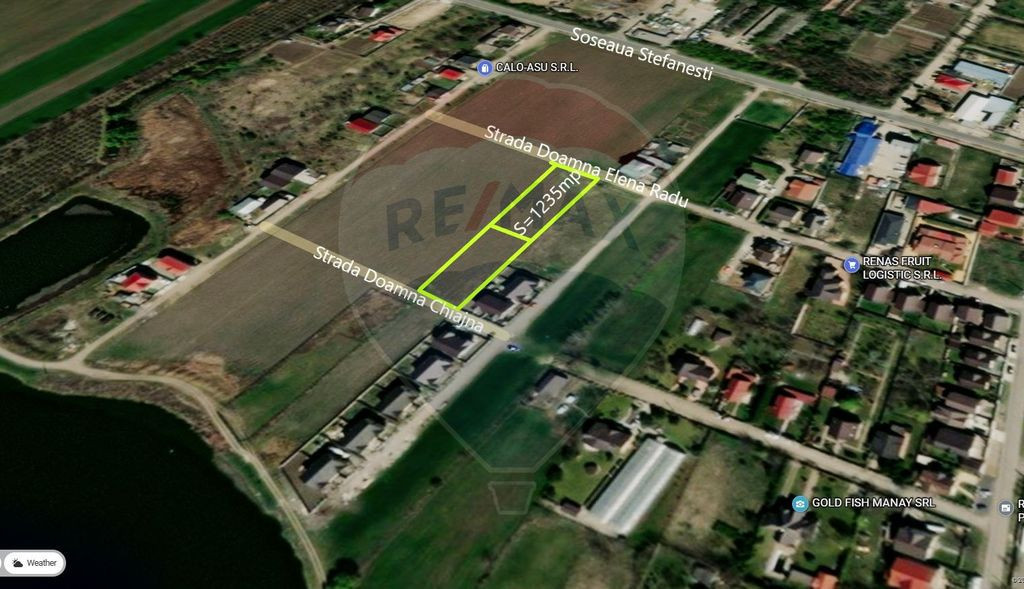 Teren intravilan, 1235 mp, deschidere 20 m, Afumati