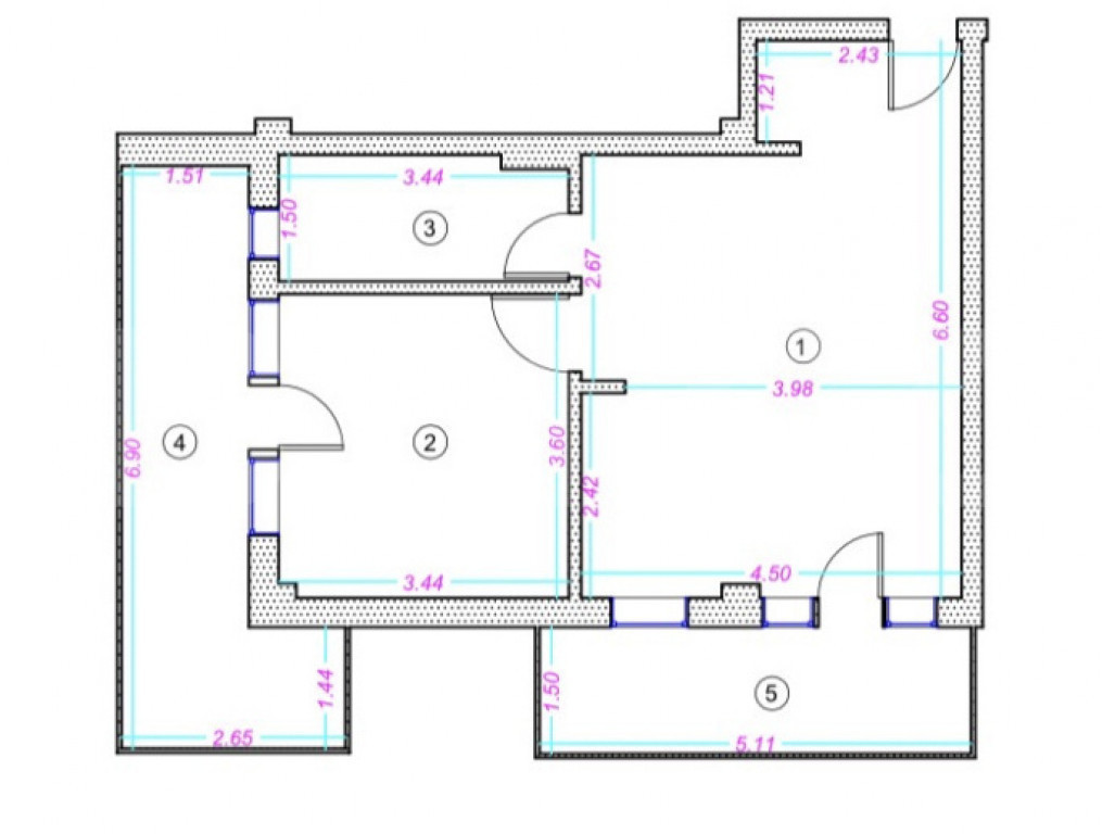 Apartament 2 camere, 44 mp, finisat, zona Donath