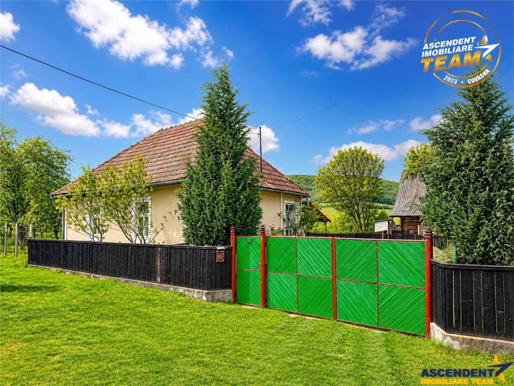 Casa cu farmec rustic teren privat de 3.315 mp, Borosneul