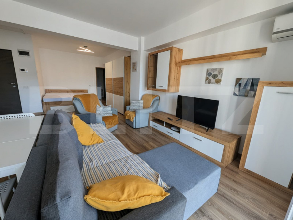 Studio 38 mp, balcon generos, parcare inclusă, zona Onești