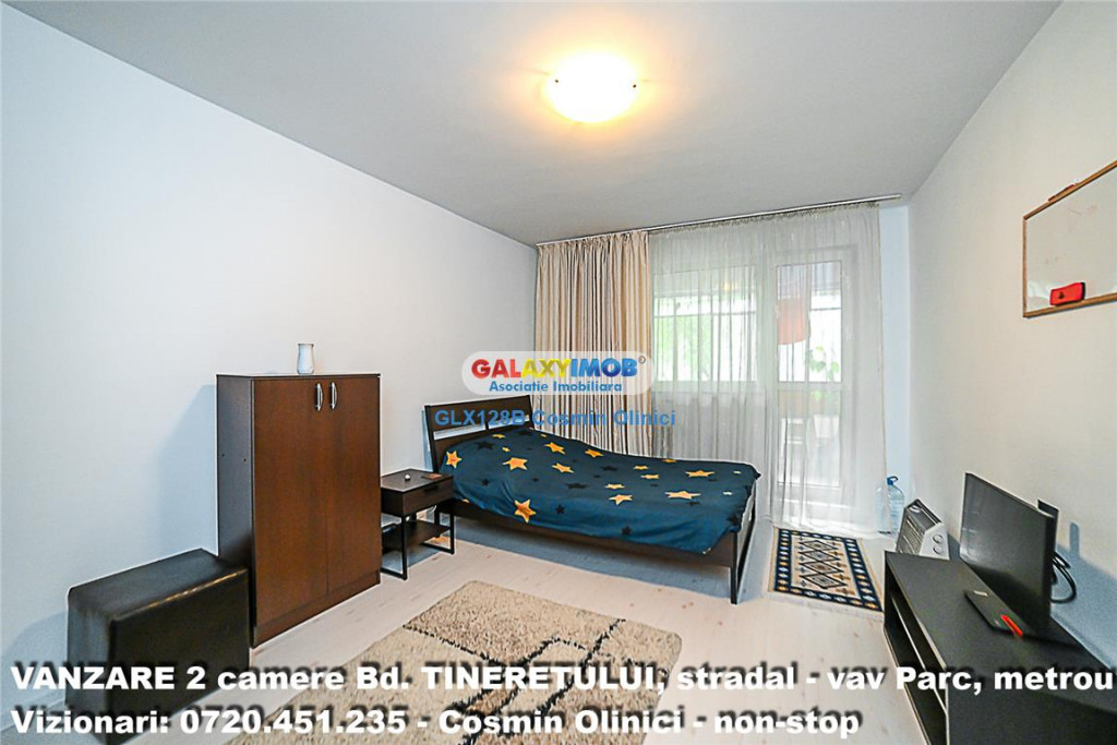 2 camere Bd. Tineretului - stradal - vav de parc, langa met