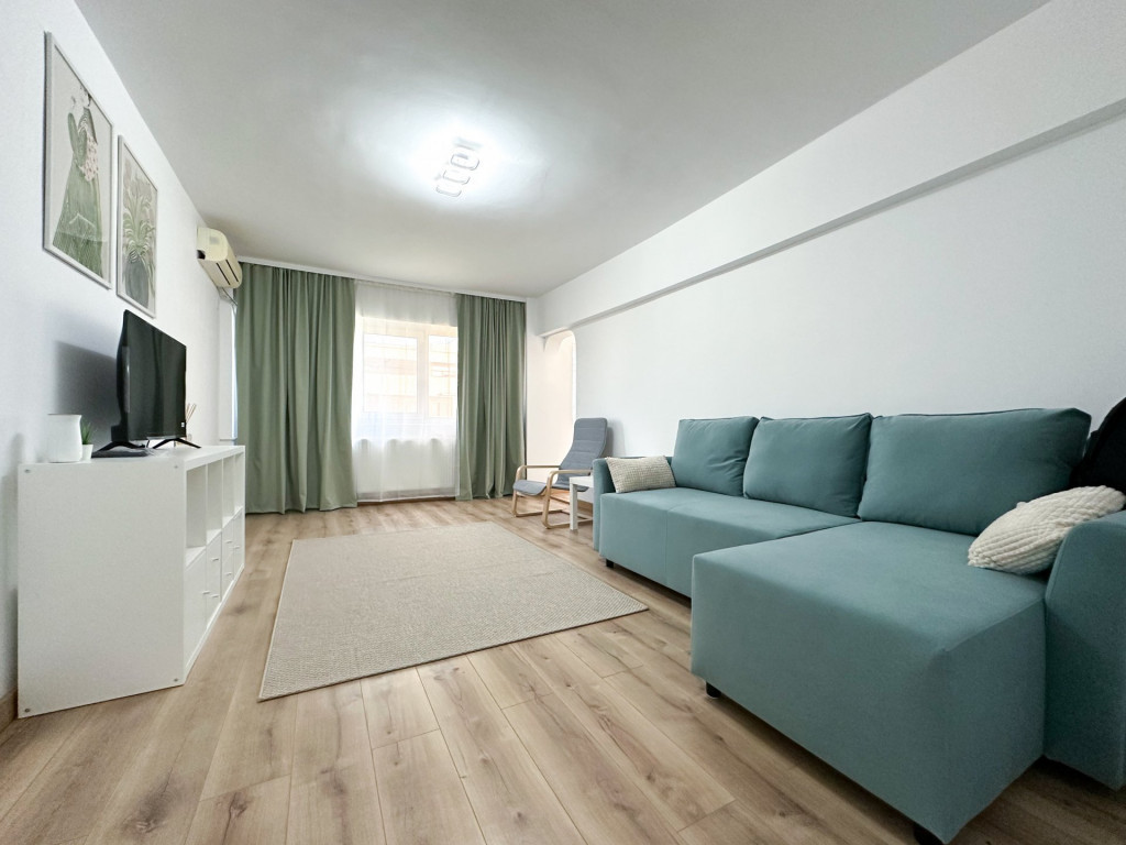 Apartament 2 camere, parter, curte privată 60 mp, bloc 2023