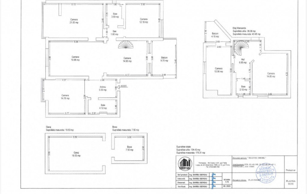 Apartament 5 camere, 135 mp, garaj inclus, zona Elisabetin