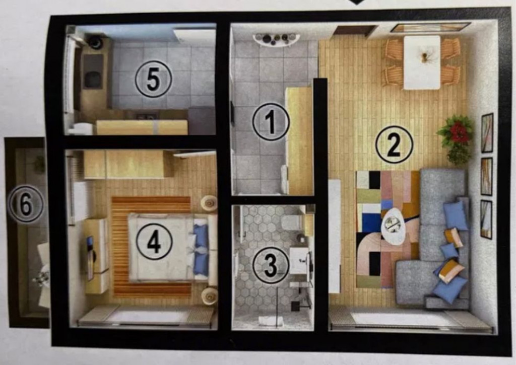 Apartament 2 camere, decomandat - zona Sanpetru