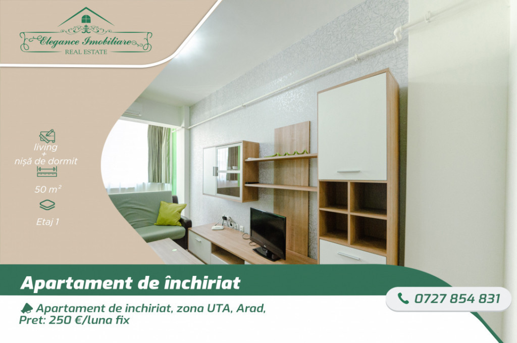 Apartament de închiriat, zona UTA, Arad