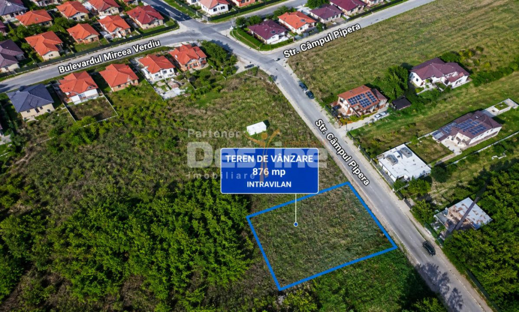 Teren intravilan 876 mp | deschidere 25 ml | zonă Pipera