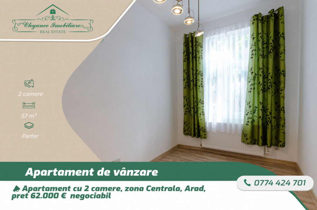 Apartament cu centrala proprie la curte comuna, zona Central