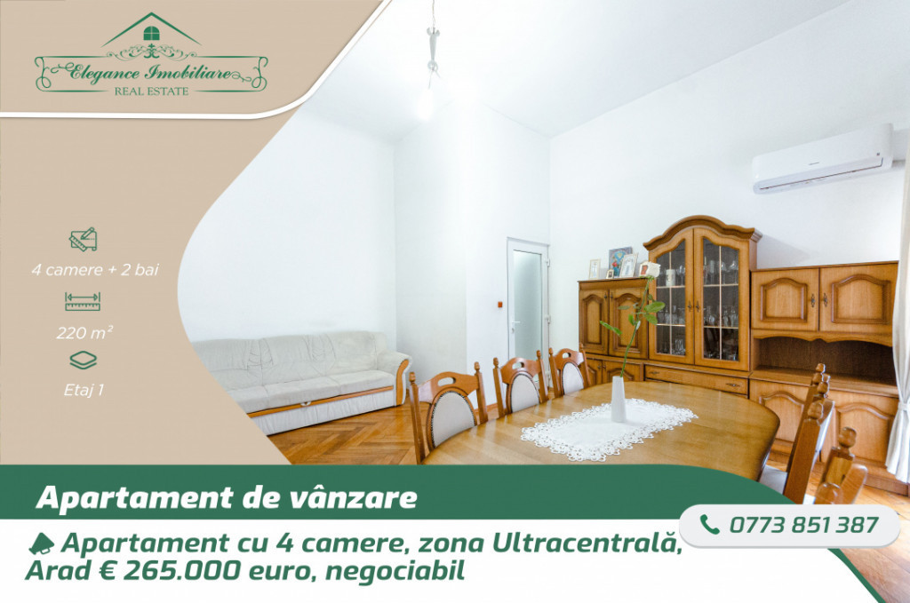 Apartament cu 4 camere si centrală proprie, zona Ultracentr