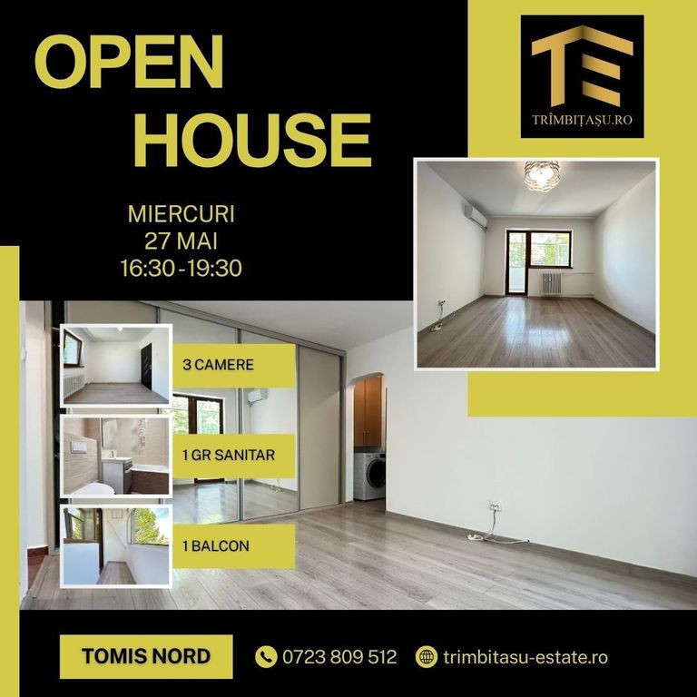 3 Camere Tomis Nord | Etaj 2 | Loc Parcare | Ideal Invest...