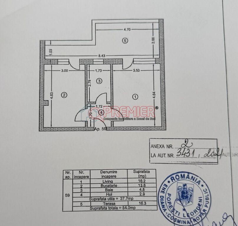 2 camere - terasă 16 mp - Parcare inclusă - Metrou