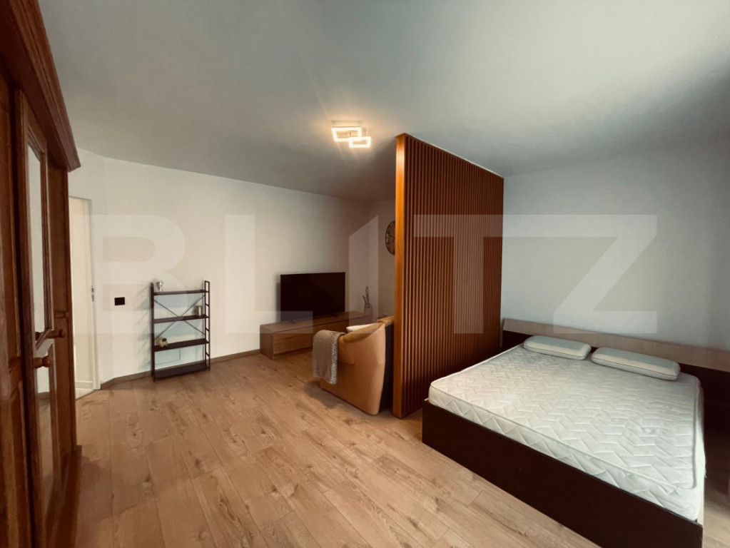 Apartament o camera, 45 mp, parcare, zona Stejarului