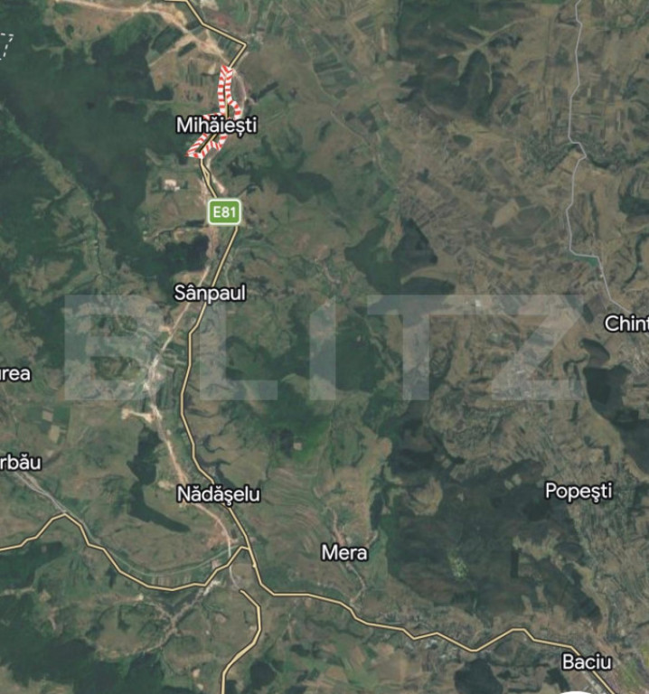 Teren de 9600 mp, la DN în Mihăiești pentru construcții