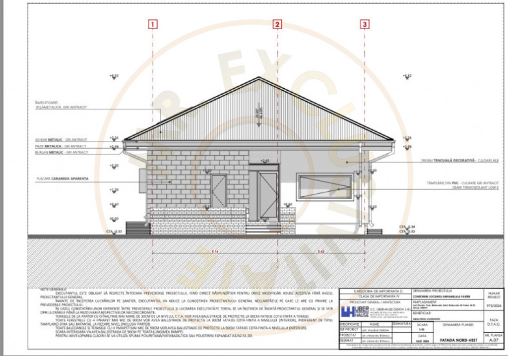 Teren cu proiect de casa pe parter langa Bucuresti