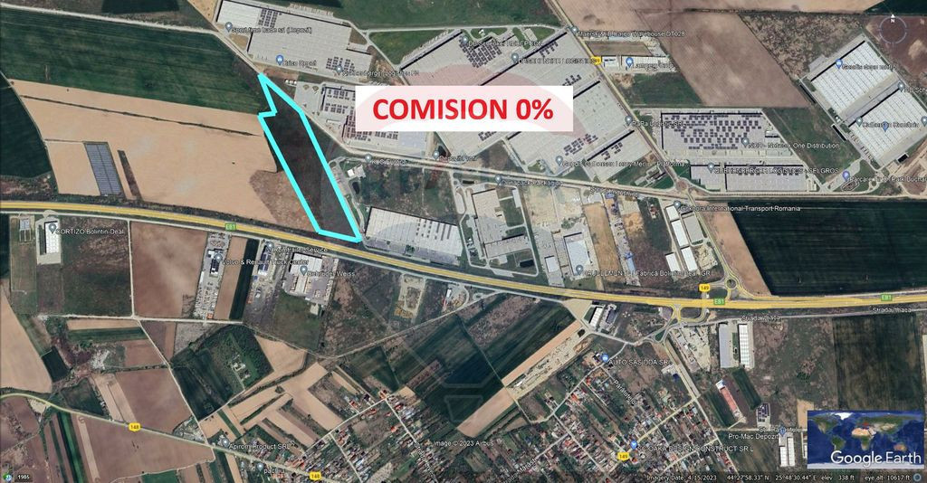 Teren 9.3 ha, Bolintin-Deal / Autostrada A1, km 23