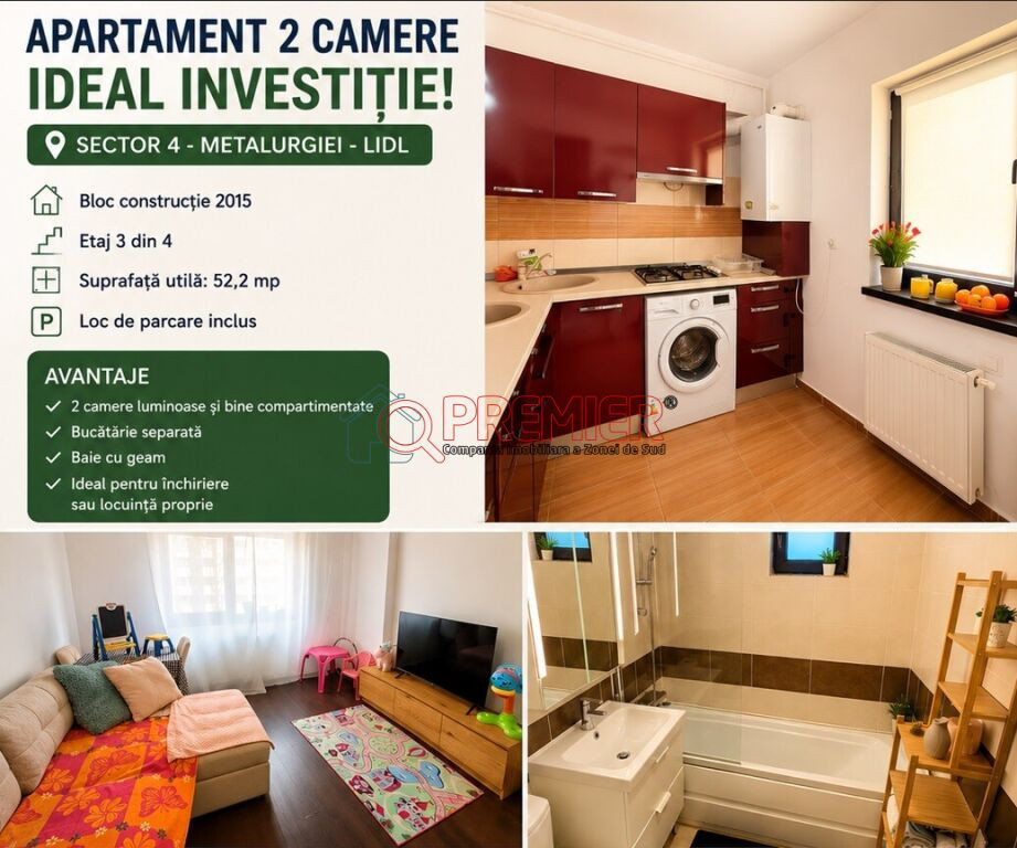 Apartament 2 camere Sector 4 - Metalurgiei - Lidl - loc