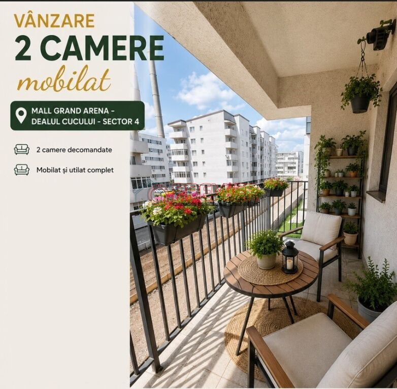 2 camere mobilat - Mall Grand Arena - Dealul Cucului -