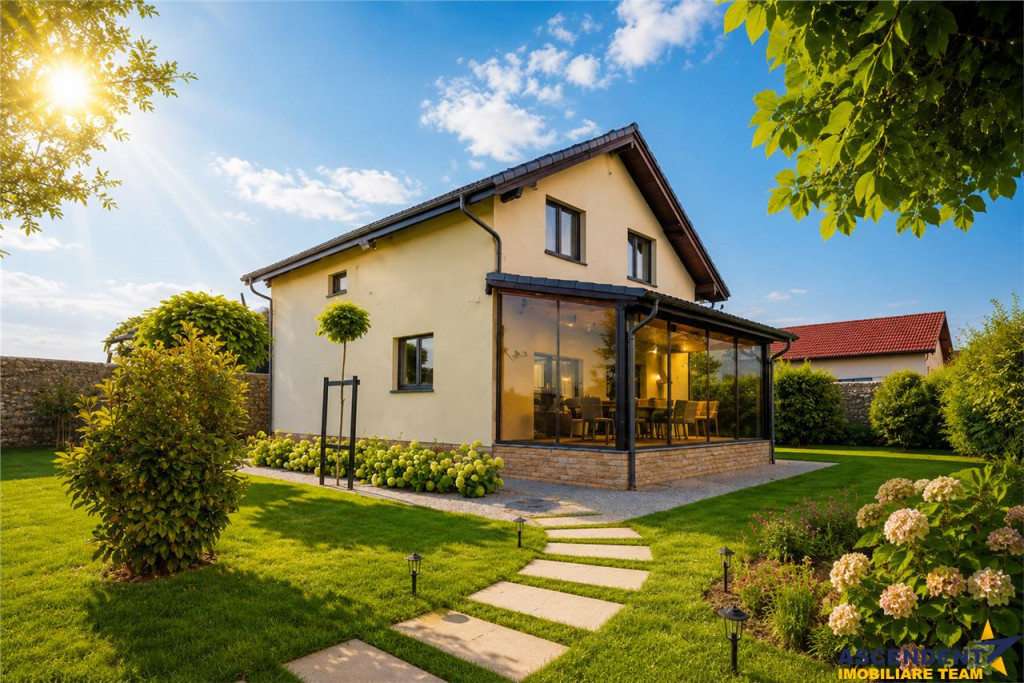 Vila cu atmosfera de resort:smart home, curte spectaculoasa,
